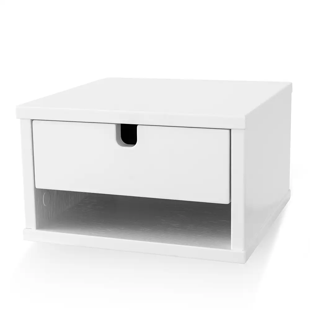 Klinte Wall-mounted bedside table white
