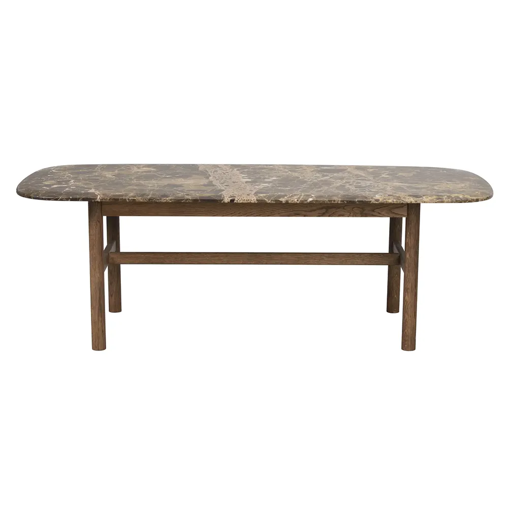 Hammond coffee table 135x62cm brown marble