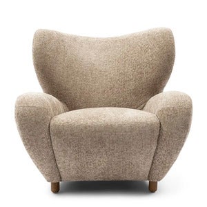 Courchevel Wing Chair open weave beige