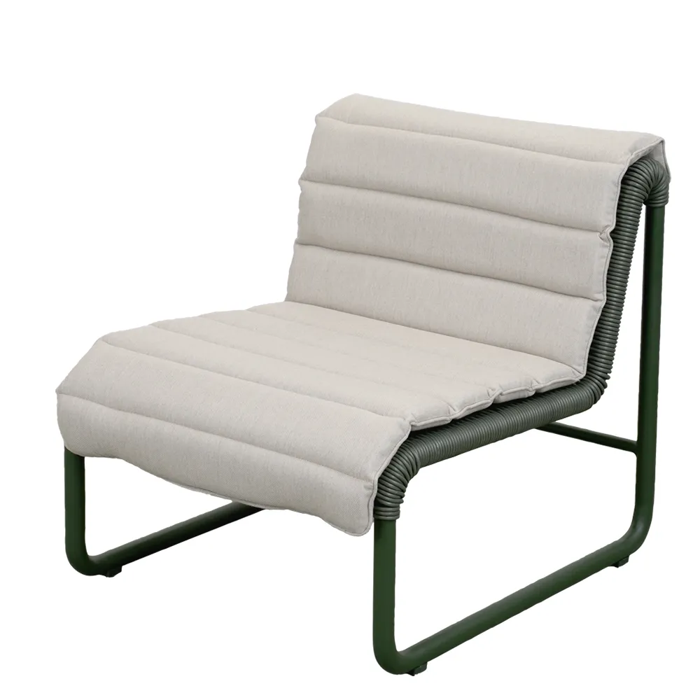 Al Dente lounge chair Weave Dark green