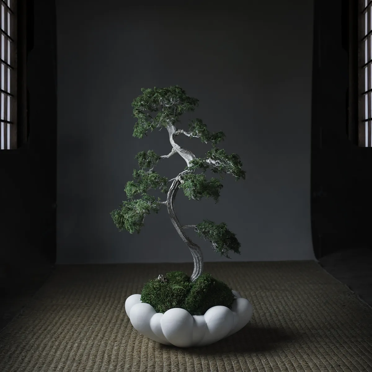 Handmade Decorative Bowl Bloom Bone White Ø 44 cm
