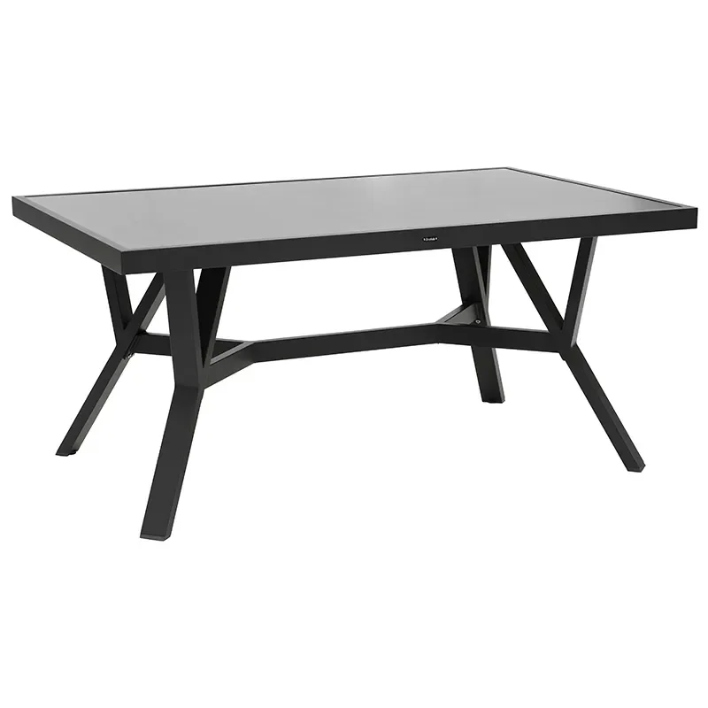 Samvaro table  90x140 cm includes glass plate Anthracite 