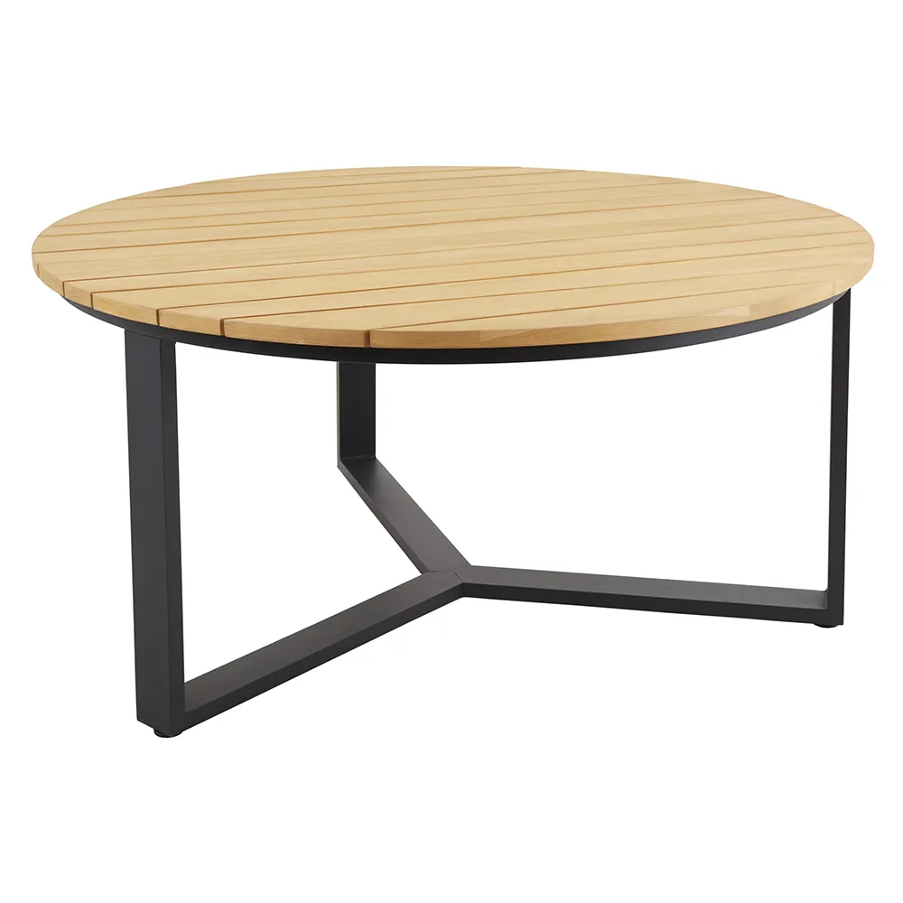 Laurion Dining table Ø150 cm teak/black