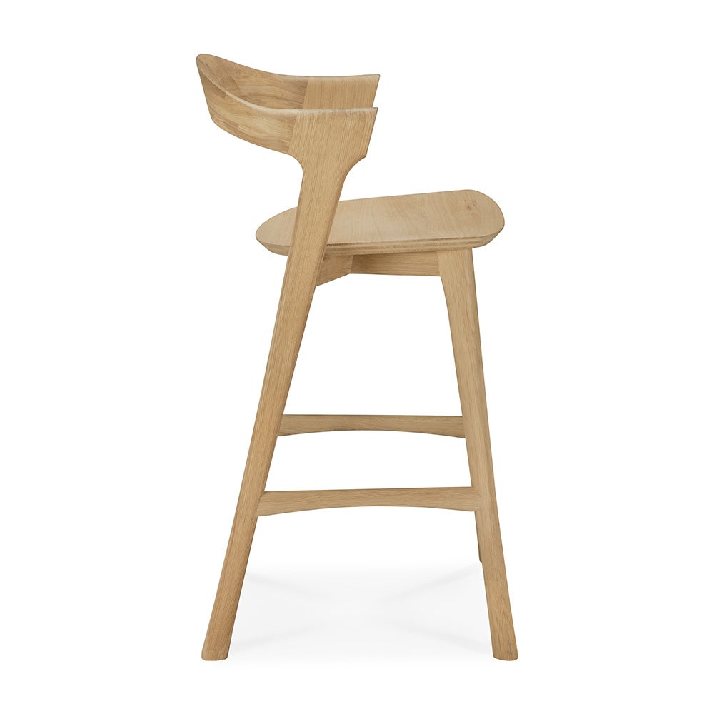 Bok Low Bar Stool Lacquered Oak