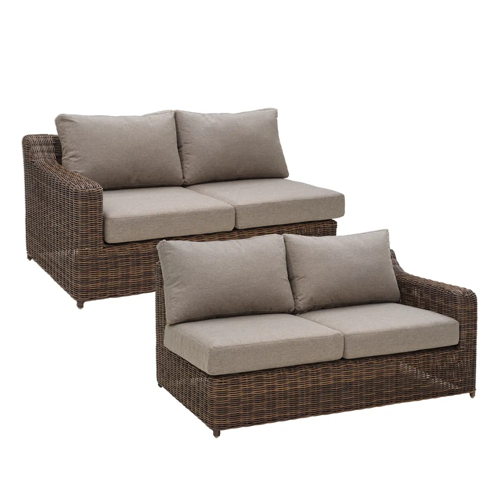 Glendon end pieces, 2-pack  Dark brown / Soft moose