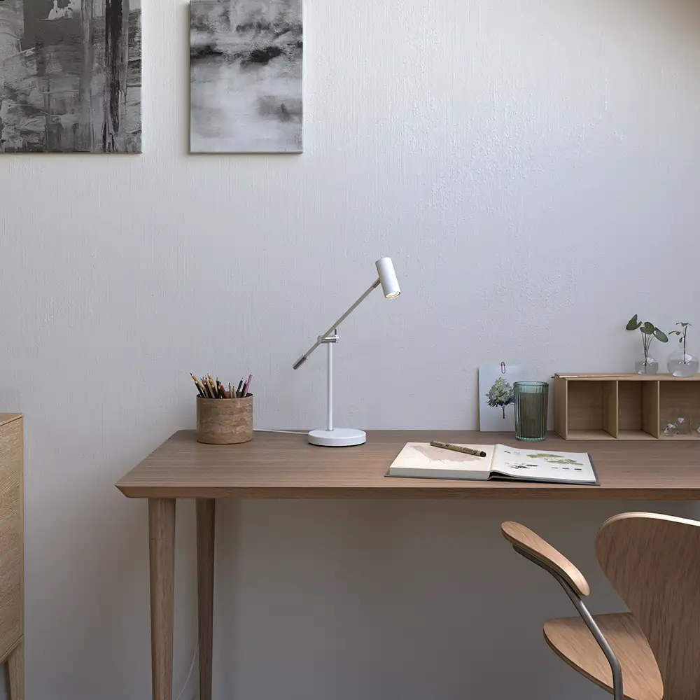 Cato table lamp matt white