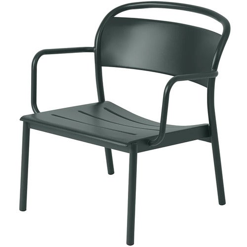 Linear Steel Lounge Armchair Dark Green 