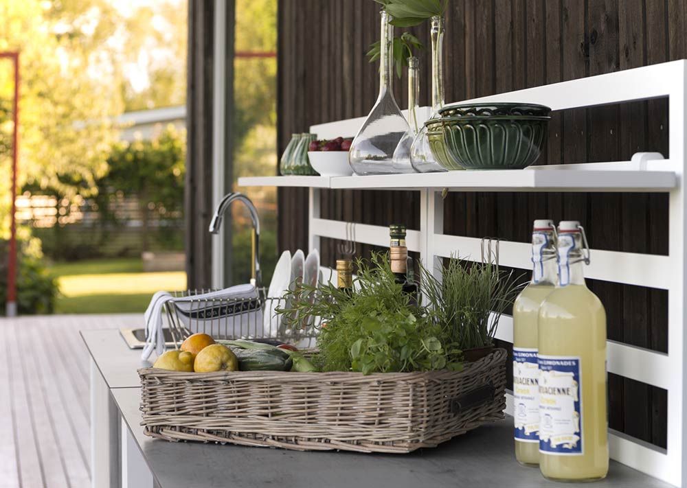 Åminne Outdoor Kitchen With Sink White
