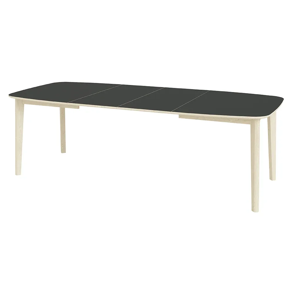 Sm118 Table Oak White Oil/Black Nano Laminate