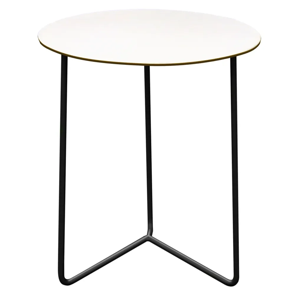 Table High Tech 60 White Laminate / Black Stand