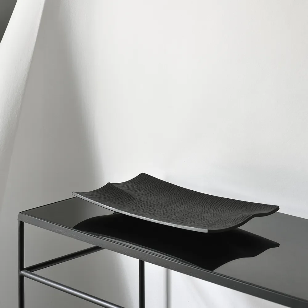  Japan tray black lacquered mahogany