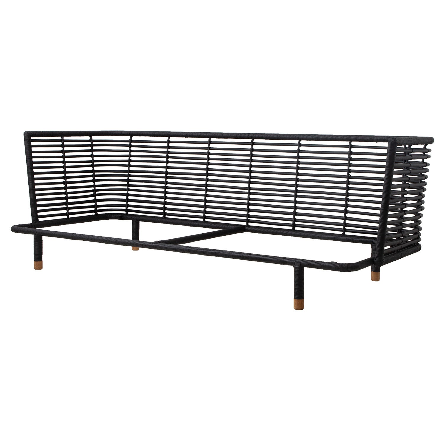 Sense Black wicker sofa