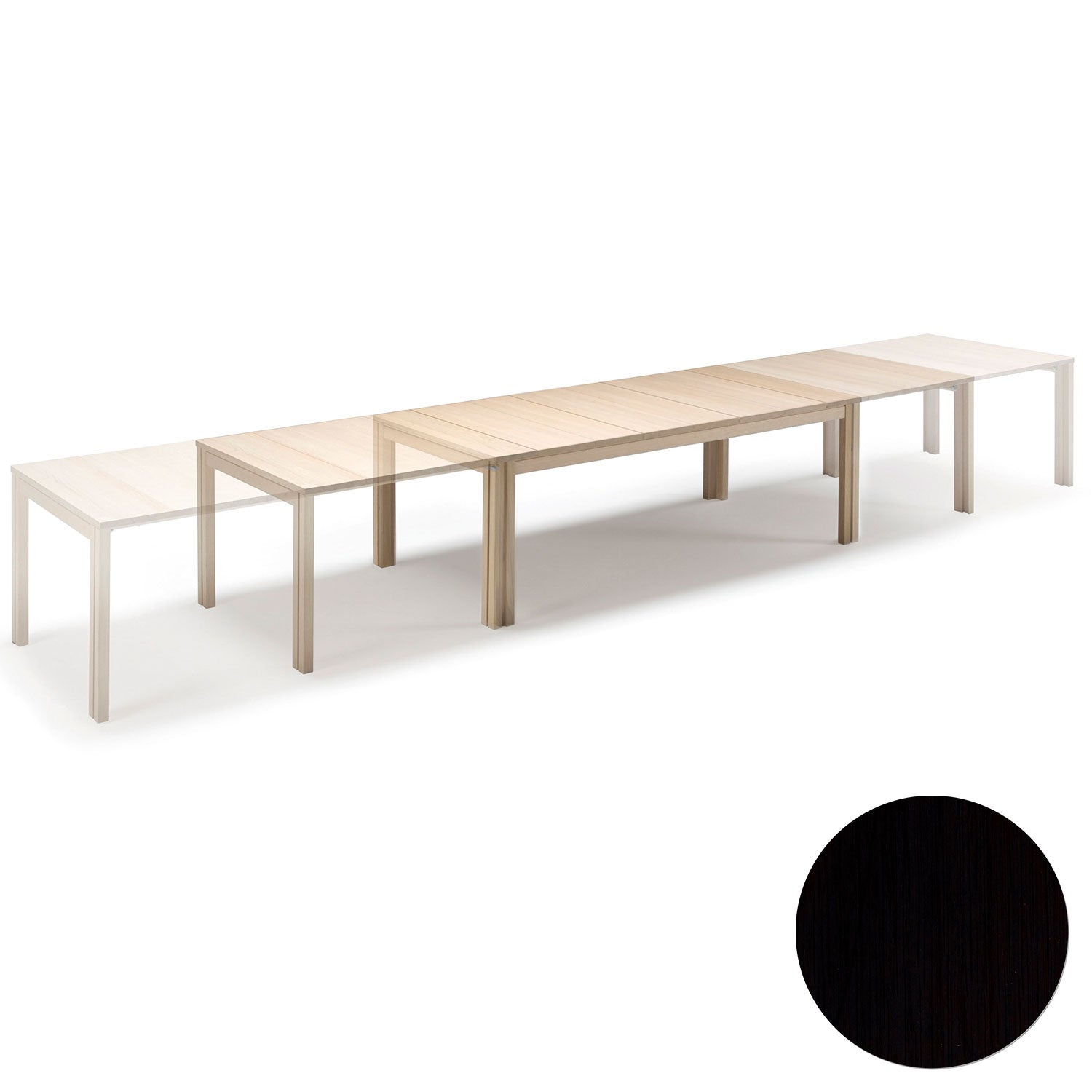 Sm24 Table Black Oak Lacquer 200-356(512)X100X73cm