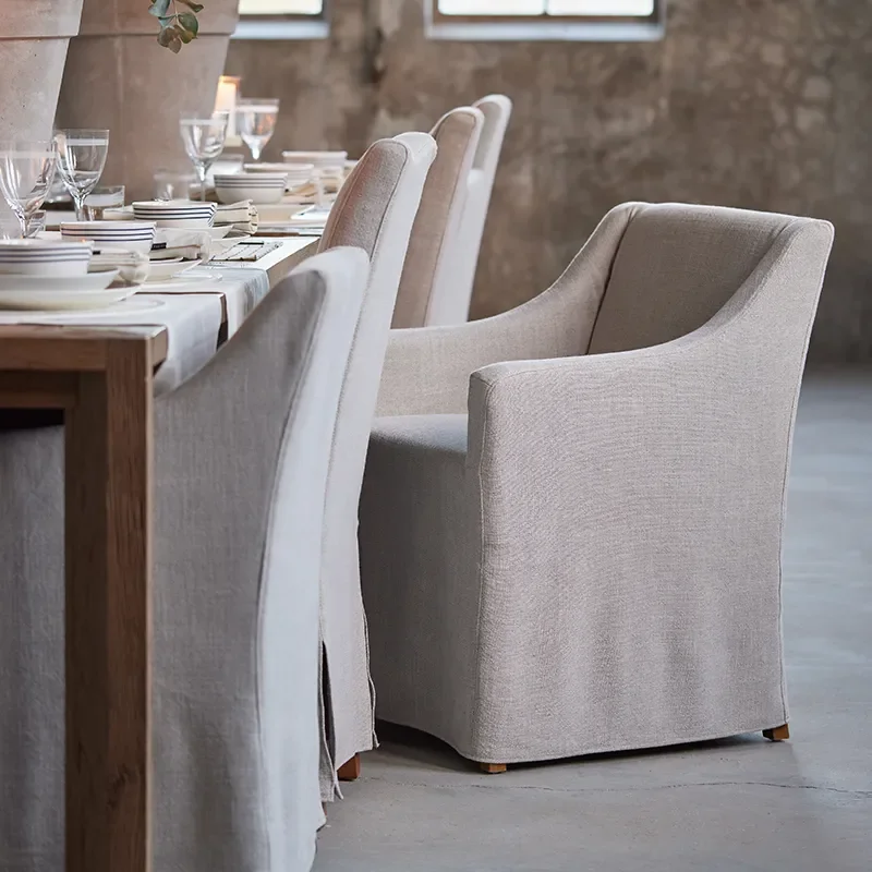 Firenze dining chair mouline linen fabulous flax