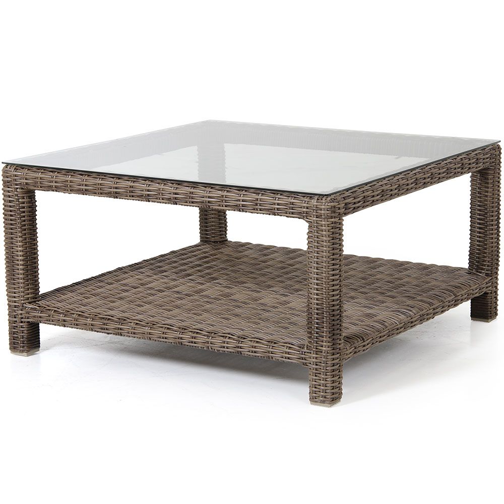 Ninja coffee table 90x90 cm rustic synthetic rattan