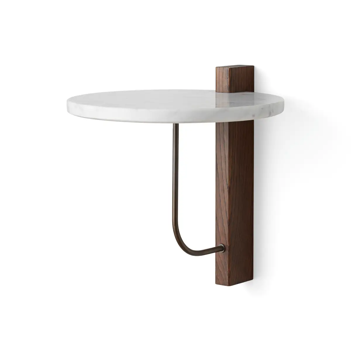 Corbel Round Hylla Marble/Dark Oak