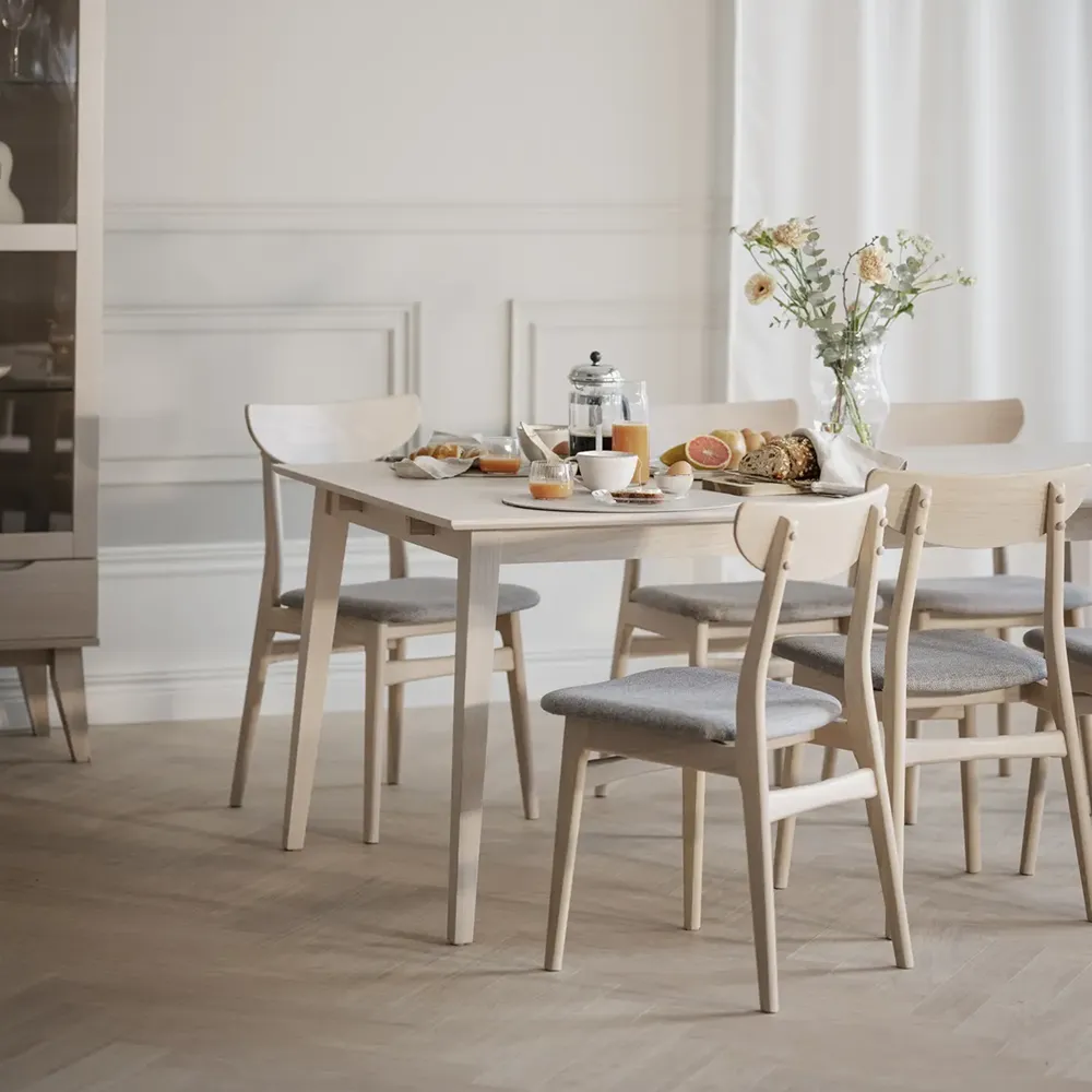 Filippa dining table 180x90 cm white pigmented oak