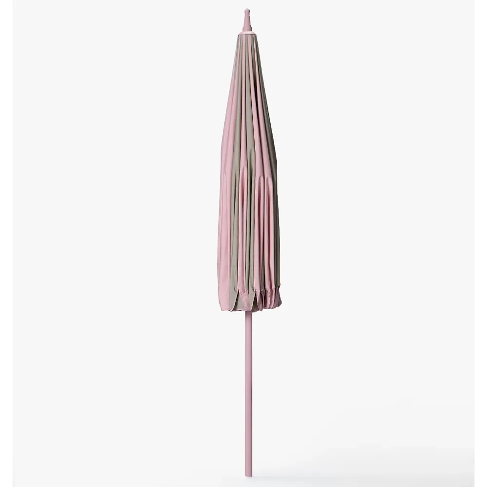 Parasol Ø240 cm Pink/Beige striped