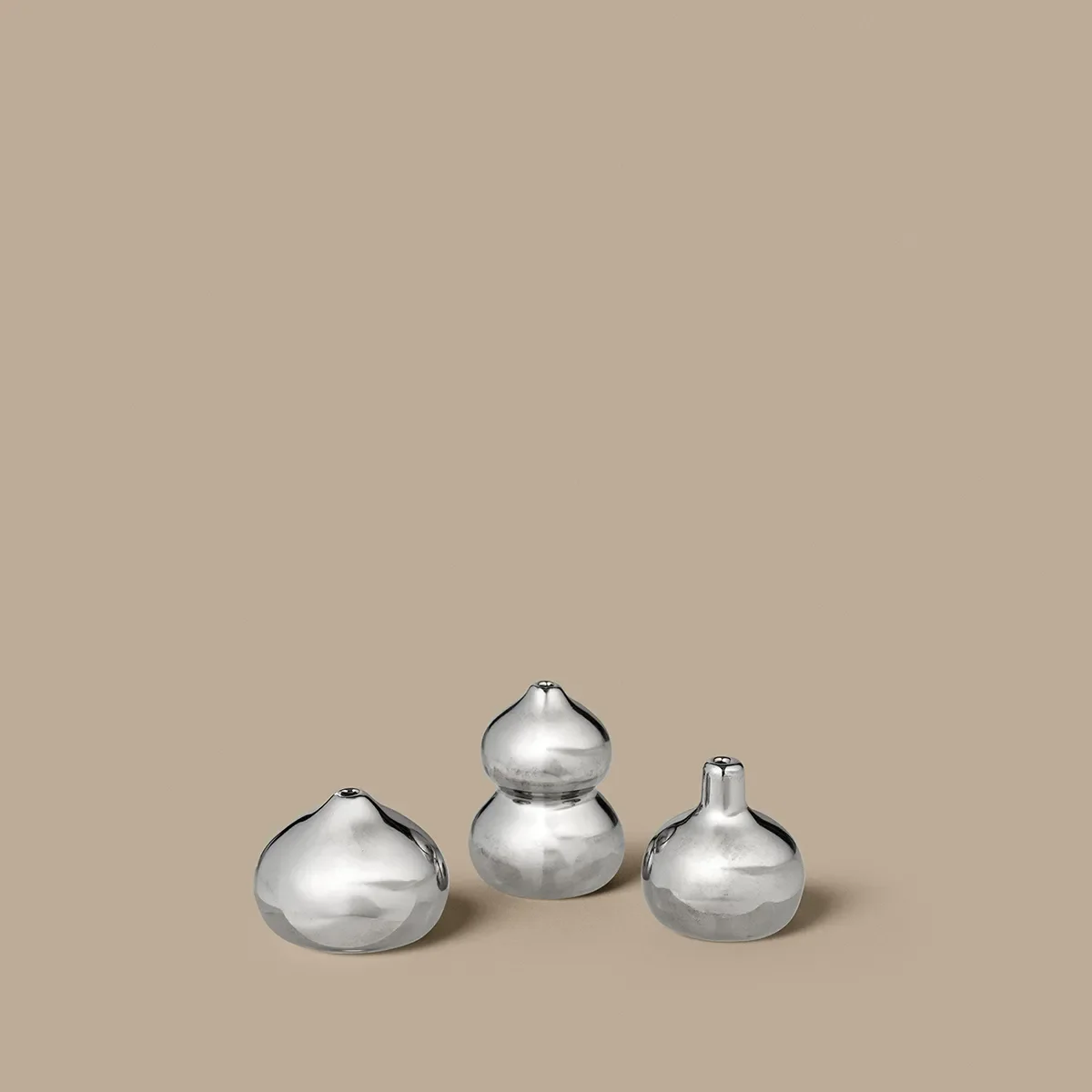 Mini Vase Komo Silver Set of 3