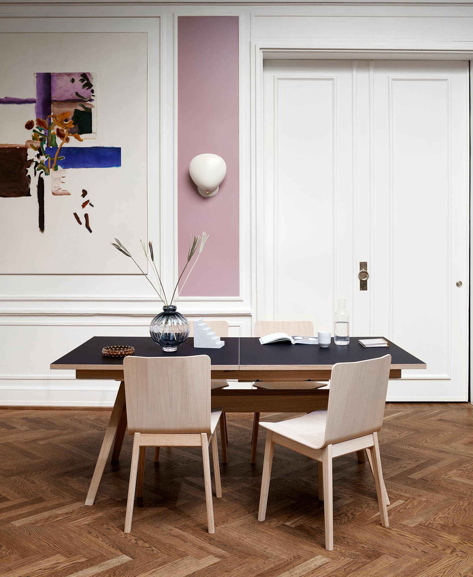 Sm11 Table Black Oak Lacquer 183-275X100X74cm