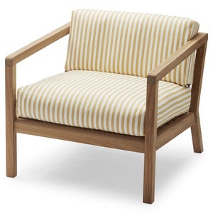 Virkelyst Armchair Golden Yellow Stripe Teak