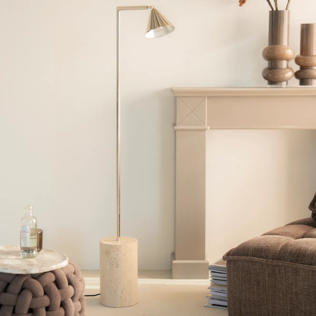 Floor lamp Lumina - silver 34x18x140 cm