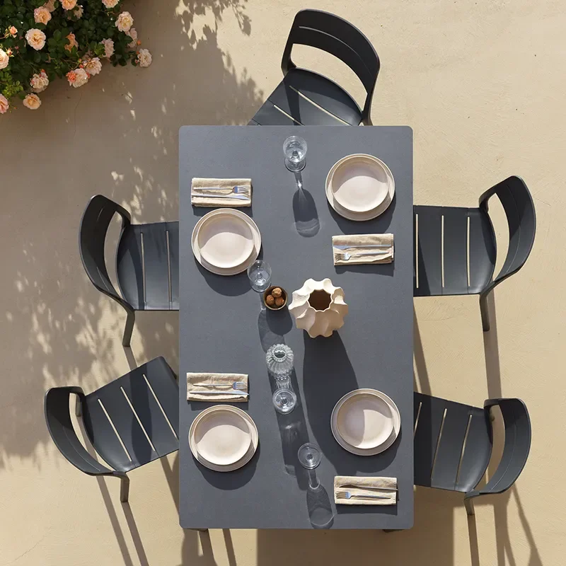 Piave table 90x160 cm Antracite - Antracite 