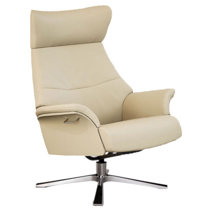 Air armchair Leather 58 Quattro aluminium base