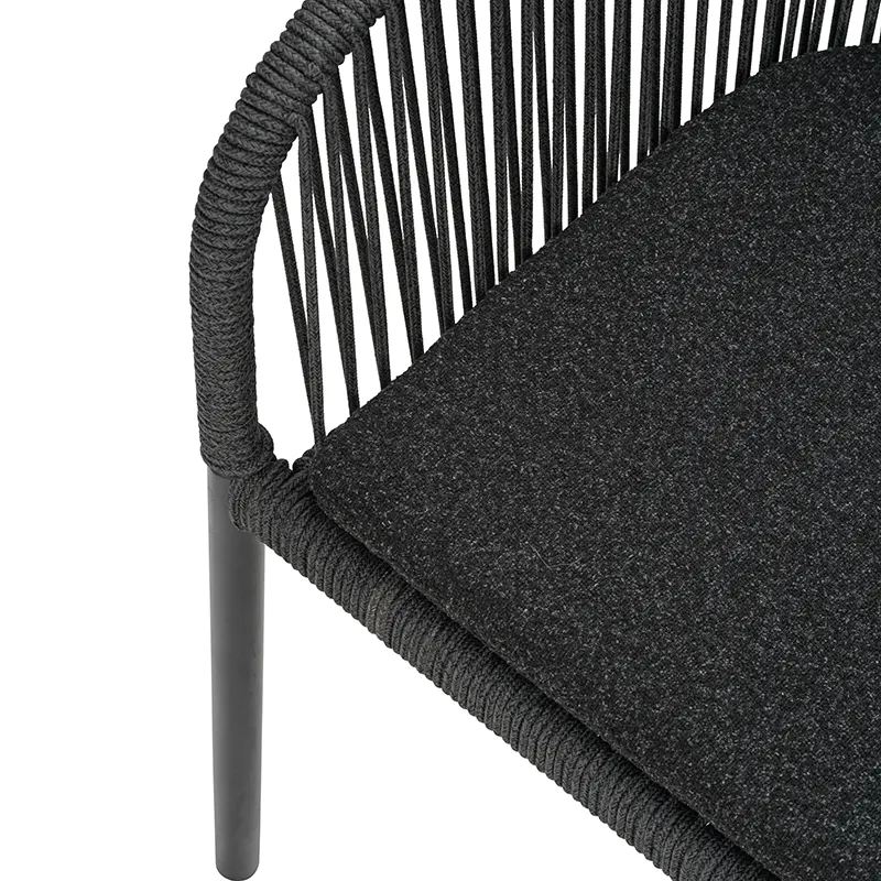 Delta chair    Black / Slate rope / Teddy Black
