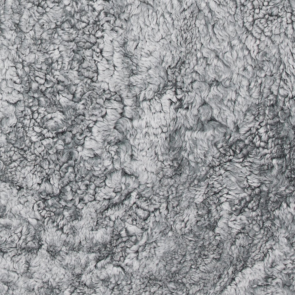 Curly Seat Cover Sheepskin 40x40cm Charcoal Grey Silver