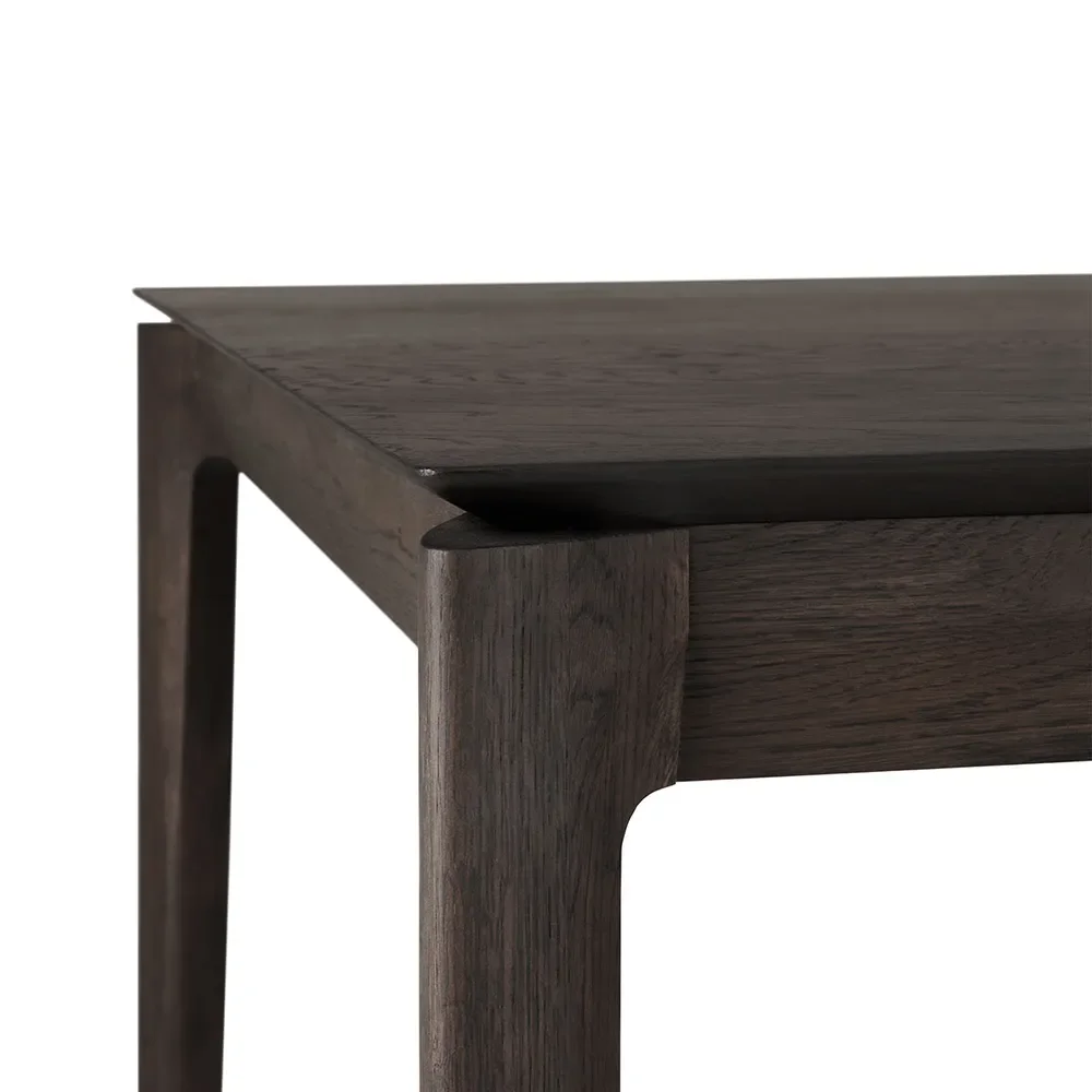 Bok Dining table 100x180-280 cm Brown varnished oak