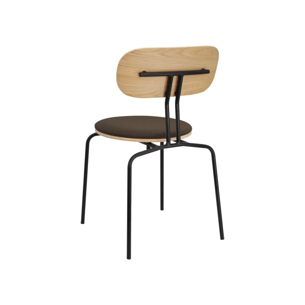 Curious Dining Chair Oak/Black Metal Mocca