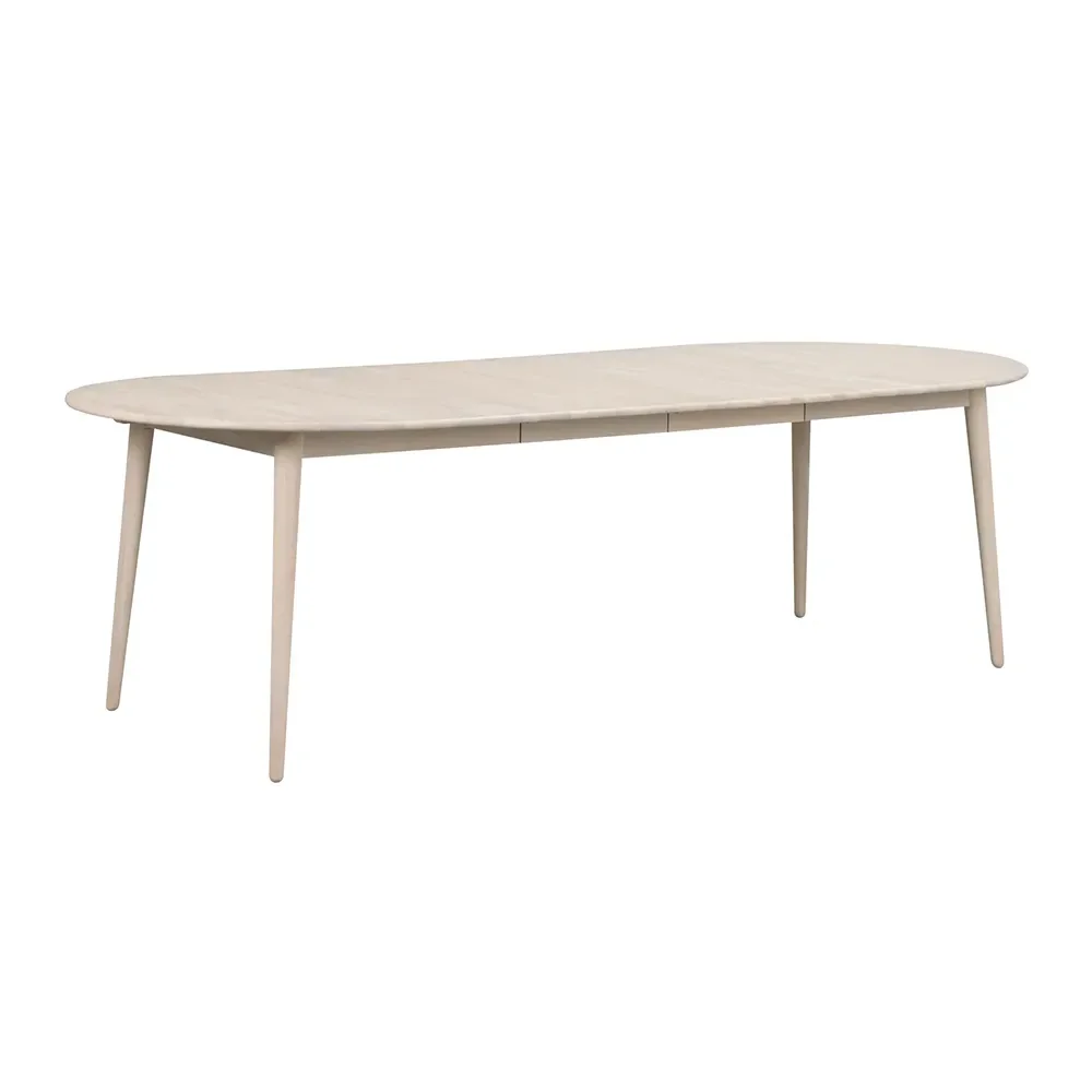 Tyler oval dining table 170-210x705 cm white pigmented oak