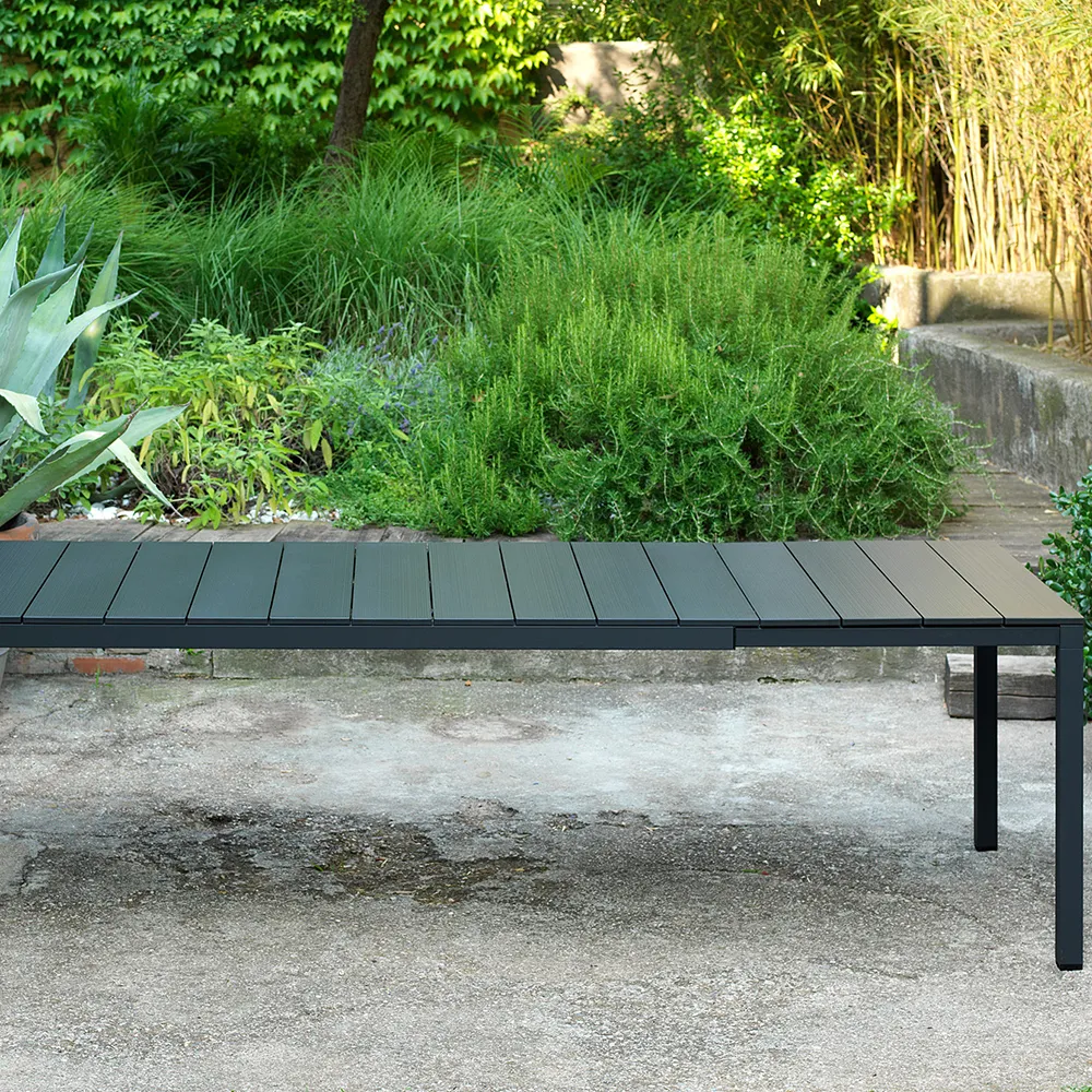 Rio Alu Dining Table 210/280x100 cm Anthracite