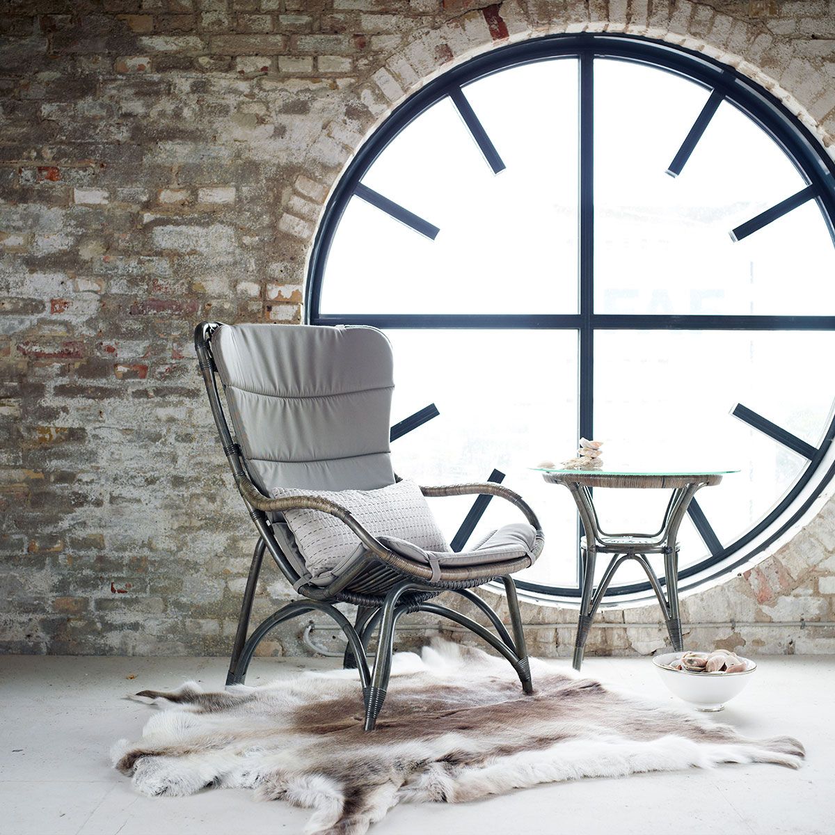 Monet Rattan armchair Taupe