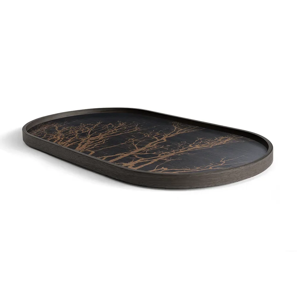 Tree tray wooden oval M