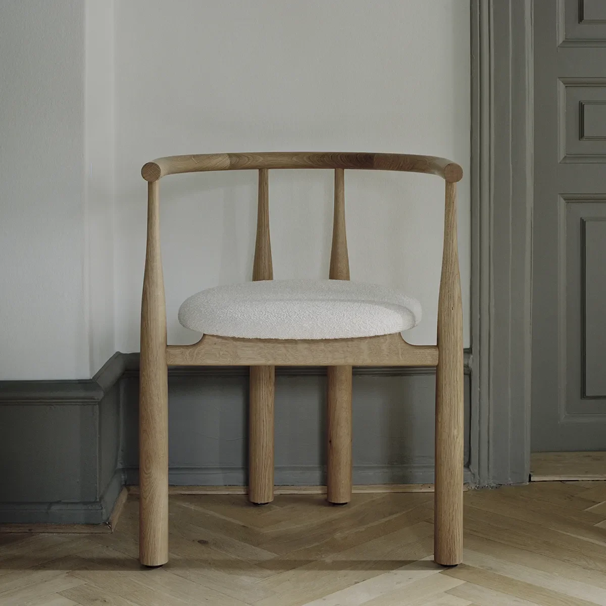 Dining Chair Bukowski Oak Nevotex Barnum Lana with armrest