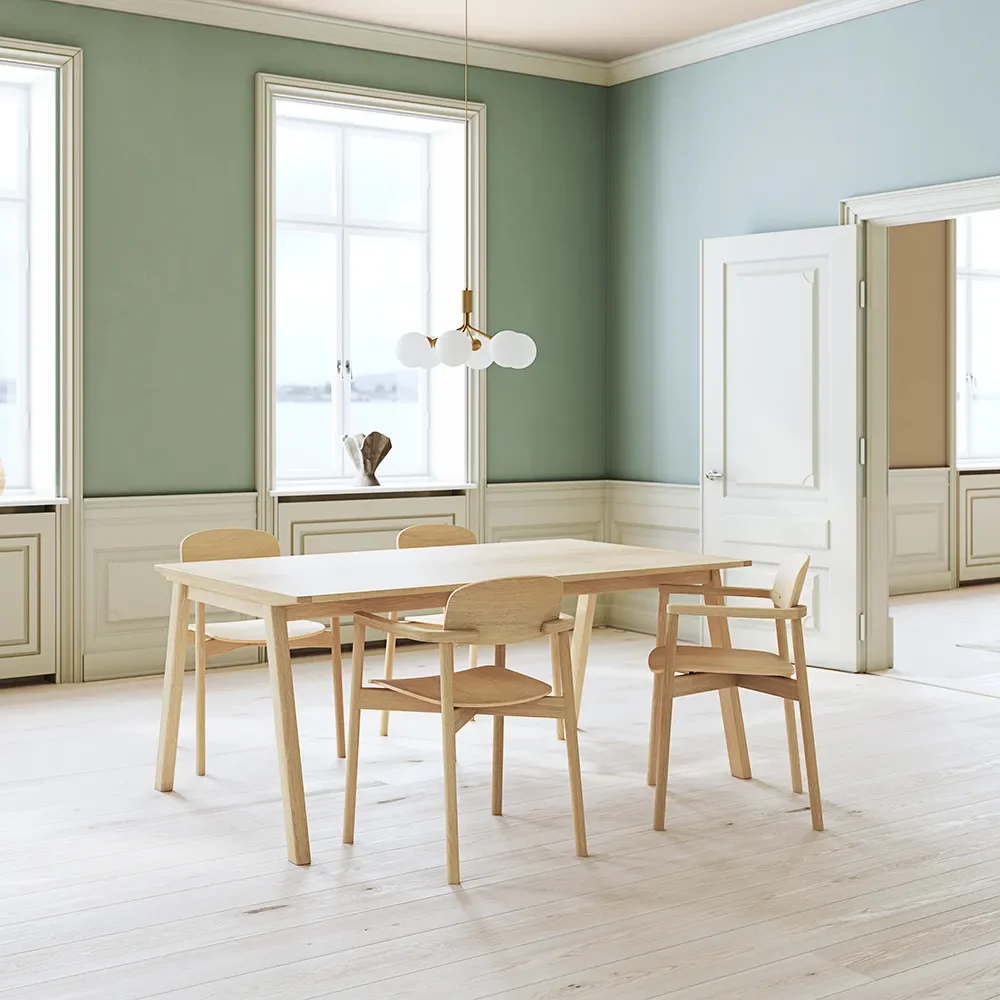 SM842 Dining Chair White Oiled Oak