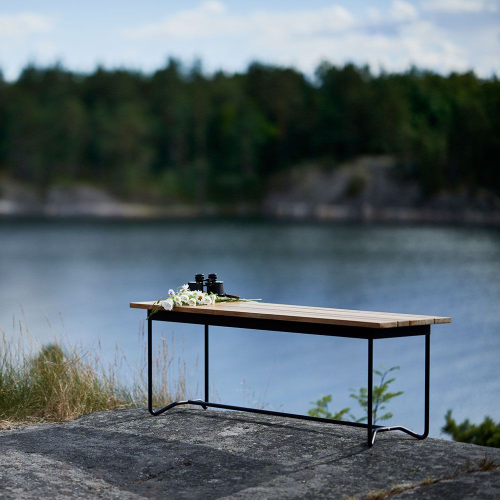 Grinda Table 85X150Cm Black / Teak