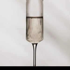 Champagne Glass 2-pack Ripple Clear