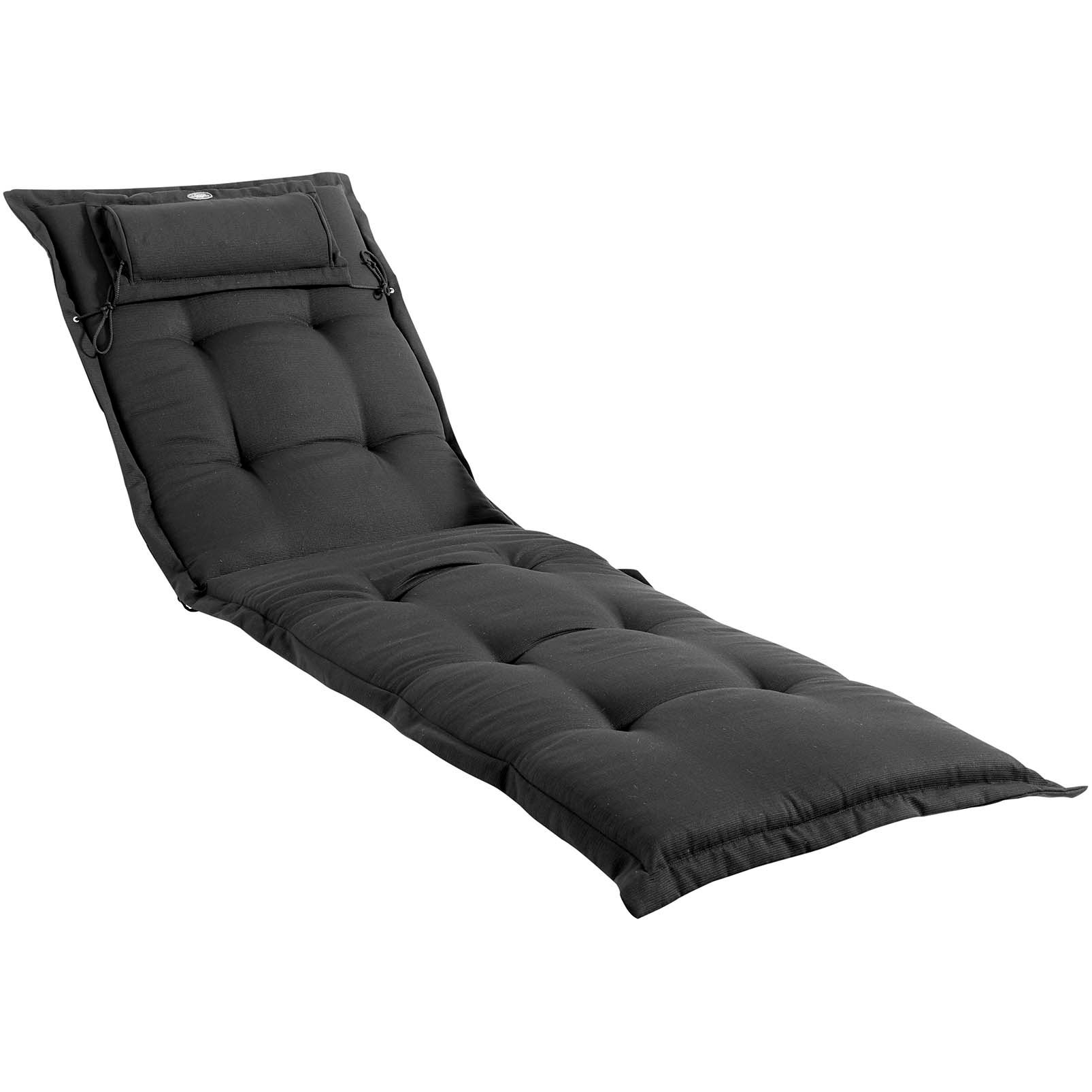 Black structure Sunbed cushion Canyon (Thick)