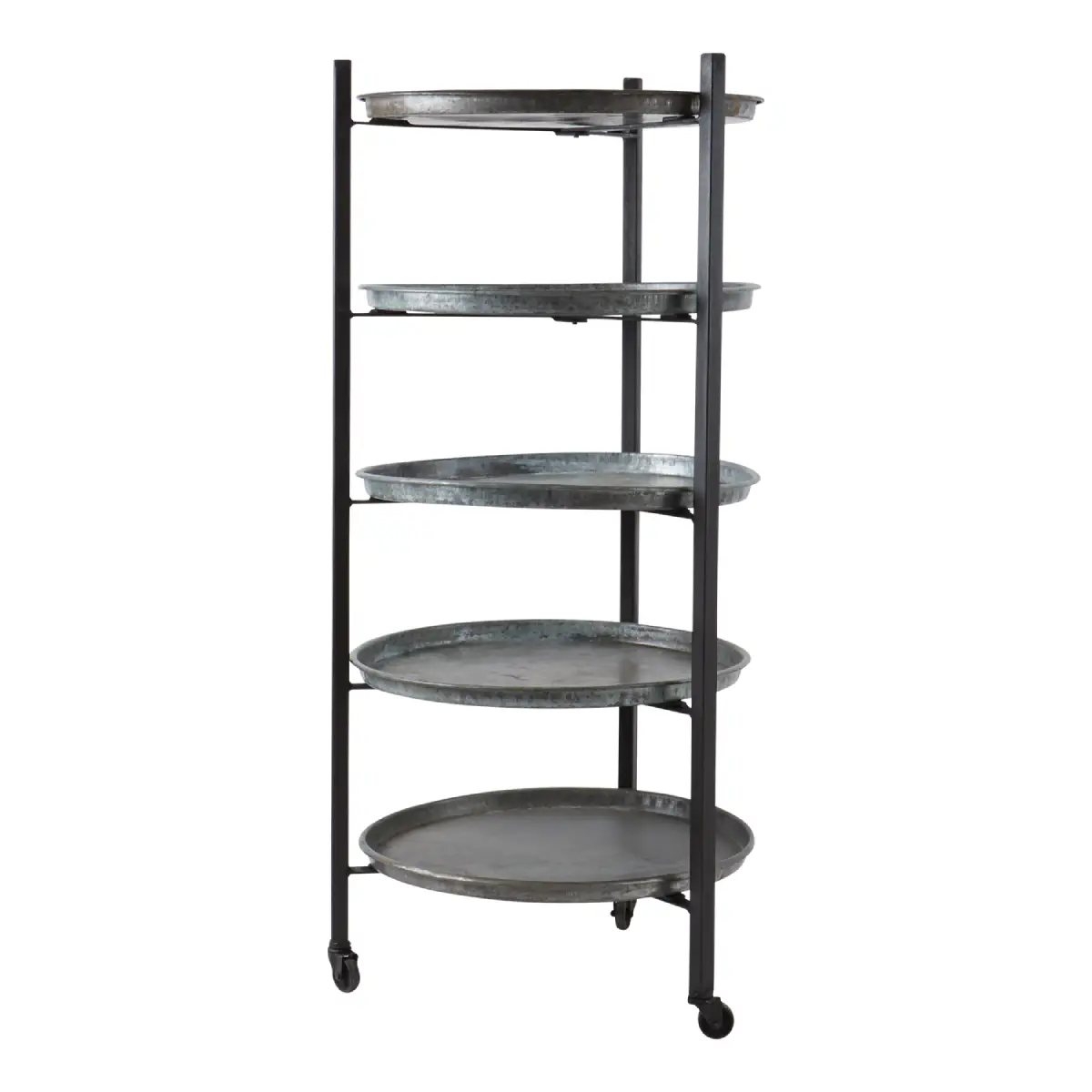TREASURE Shelving unit Black/brown ~Ø60xH125 cm