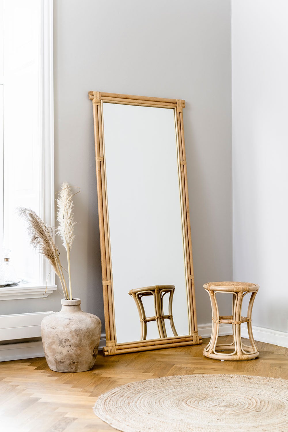 Rasmus mirror 75x175 cm rattan