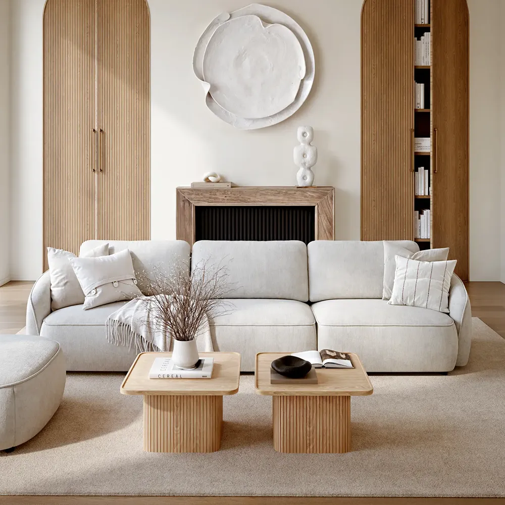 Sullivan coffee table 60x60 cm white pigmented