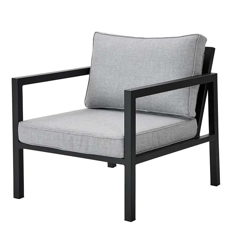 Belfort armchair   including cushions black / Peral Grey