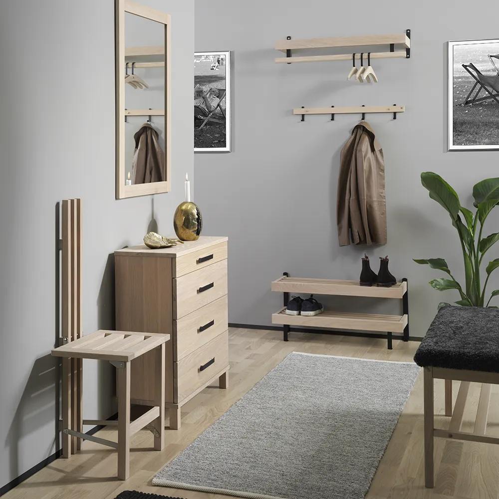 Nova Mirror 90x60 cm White oiled Oak