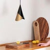 Cornet Lampshade Black/Brass