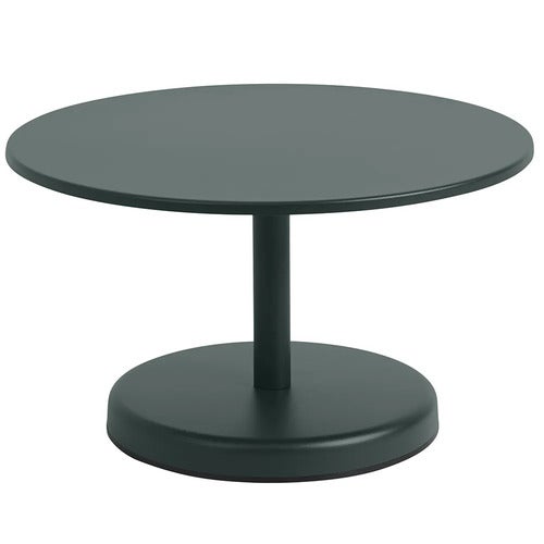 Linear Steel Coffee Table Ø70 cm Dark Green 