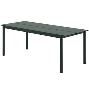 Linear Steel Dining table 200X75 cm Dark Green 