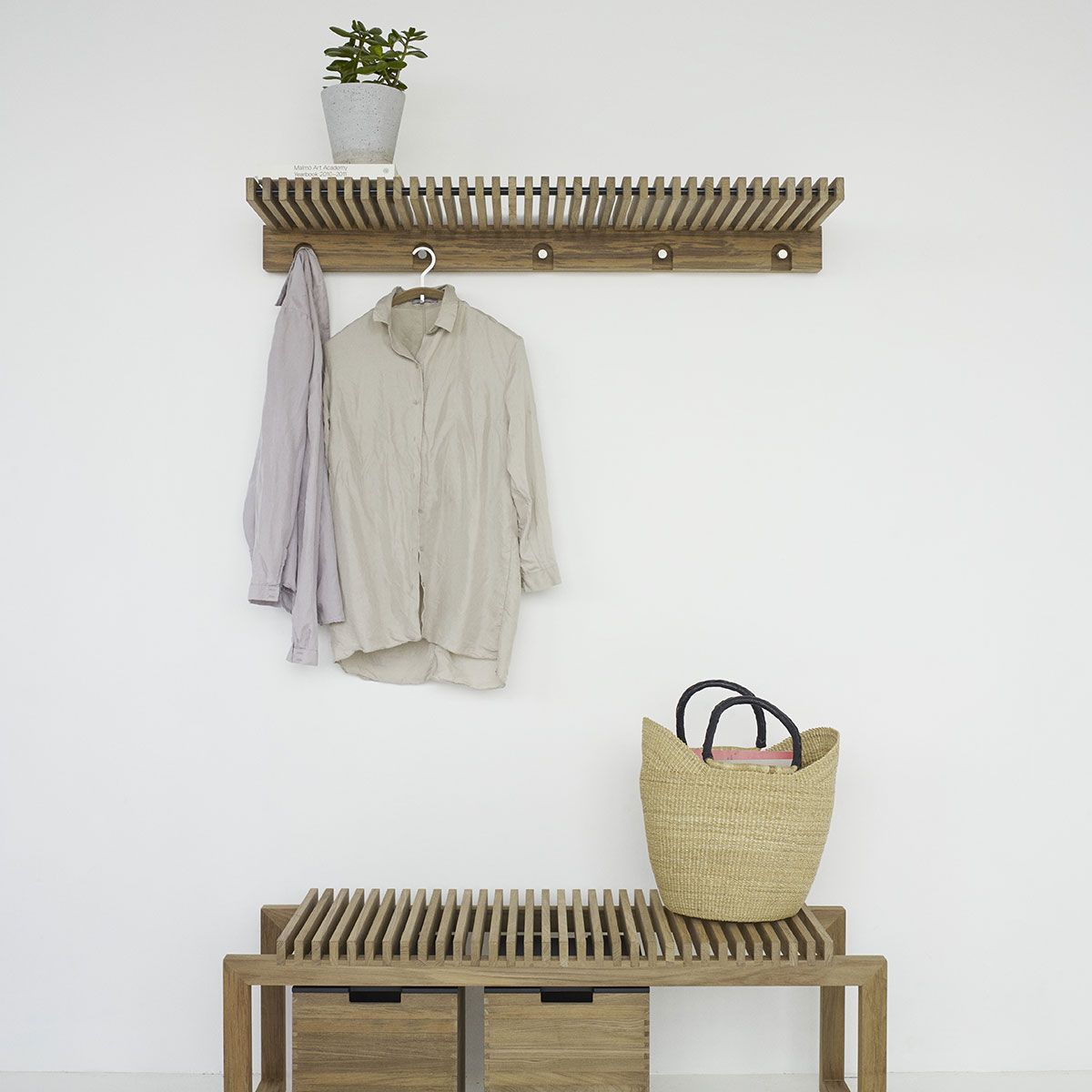 Cutter Hat rack 120 cm Black Oak